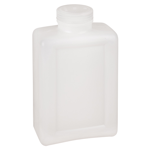 Easy-Grip Space-Saver Bottles, Rectangular, 64 oz., Plastic NTL Industrial
