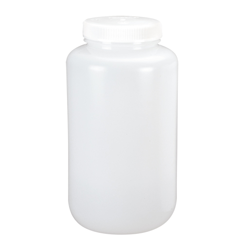 Wide-Mouth Bottles, Round, 1/2 gal., Plastic NTL Industrial
