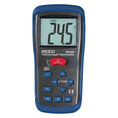 Thermom&egrave;tre &agrave; thermocouple avec certificat de calibration, Contact, Num&eacute;rique, -58-2000°F (-50-1300°C) NTL Industrial