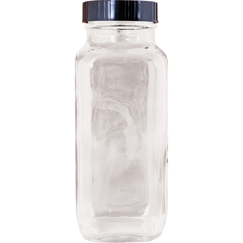 Bottle, Square, 8 fl. Oz., Glass NTL Industrial