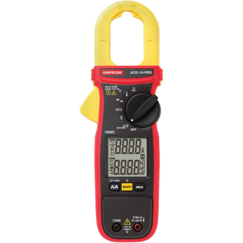 Multim&egrave;tre TRMS &agrave; pince avec &eacute;cran double ACD-14-PRO, Tension c.a./c.c., Courant c.a. NTL Industrial