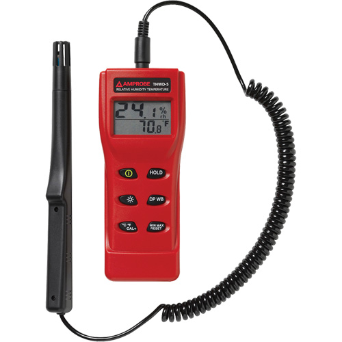 THWD-5 Relative Humidity & Temperature Meter, 0% - 100% RH, 14°- 140° F ( -10° - 60° C ) NTL Industrial