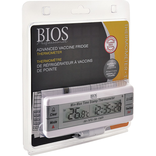Thermom&egrave;tre pour vaccins, Contact, Num&eacute;rique, -50-70°F (-58-158°C) NTL Industrial