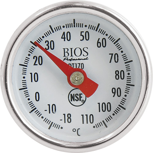 1" Dial Thermometer Celsius Only with Calibration Sleeve, Contact, Analogue, 0.4-230°F (-18-110°C) NTL Industrial