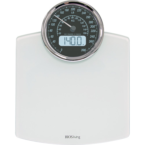 Digital Analog Scale, 396 lbs. Cap., 100 g / 0.2 lbs. Graduations NTL Industrial