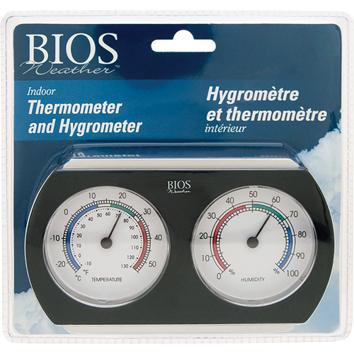 Thermom&egrave;tre-hygrom&egrave;tre d'int&eacute;rieur, 10°- 130° F ( -25° - 55° C ) NTL Industrial