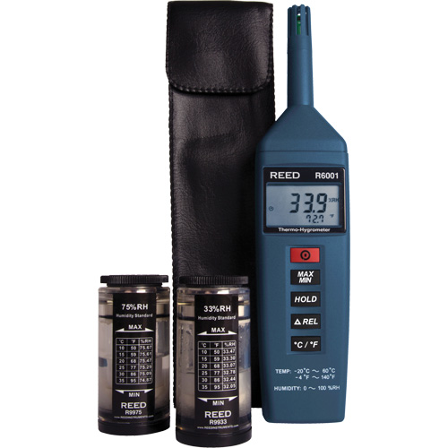 N&eacute;cessaire de thermo-hygrom&egrave;tre, 0,0% - 100% RH, -4°- 140° F (-20° - 60° C) NTL Industrial