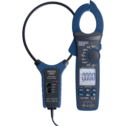 Pince amp&egrave;rem&eacute;trique v.e.v avec sonde de courant flexible et certificat de calibration, Tension c.a./c.c., Courant c.a./c.c. NTL Industrial