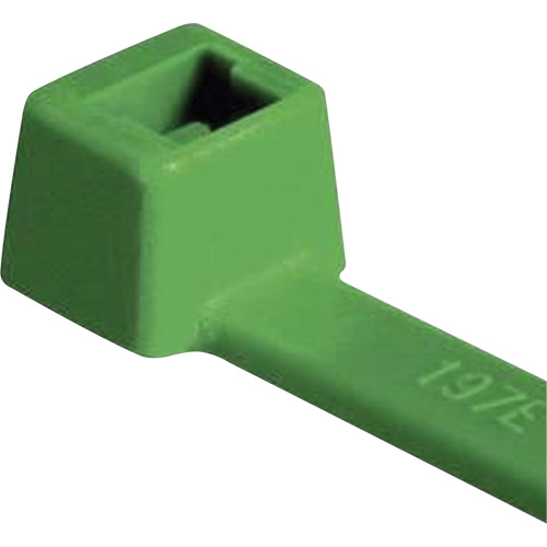 UL Rated PA66 Cable Ties, 4" Long, 18 lbs. Tensile Strength, Green NTL Industrial