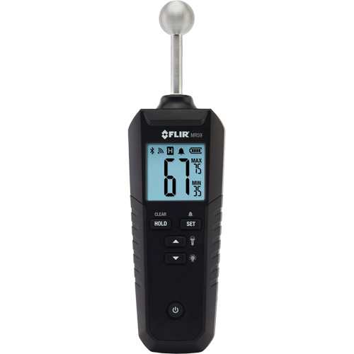Humidim&egrave;tre &agrave; sonde sph&eacute;rique avec Bluetooth MR59, Gamme d'humidit&eacute; 0 - 100% NTL Industrial