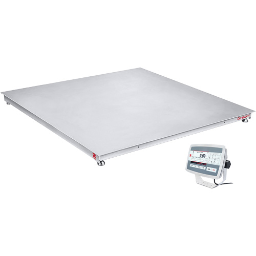 DEFENDER 5000 Washdown Floor Scale, 2500 lbs. Capacity, 48" W x 48" L NTL Industrial