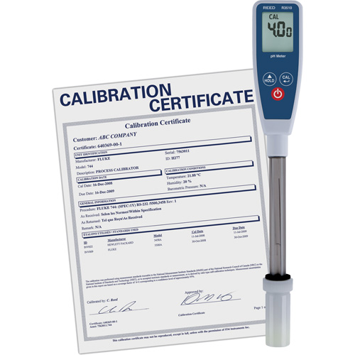 Long Stem pH Meter with Traceable Certificate NTL Industrial