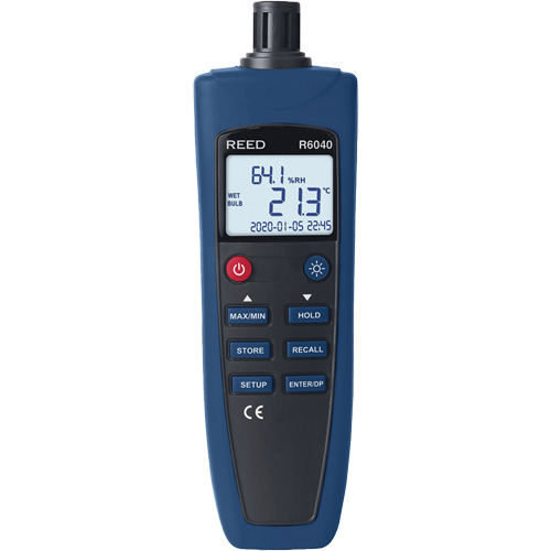 Psychrometer/Thermo-Hygrometer, 0% - 99.9% RH, -4°- 158° F ( -20° - 70° C ) NTL Industrial