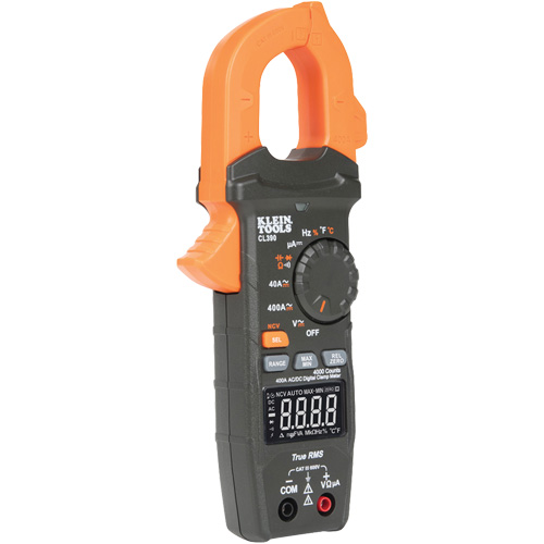 Digital Clamp Meter, TRMS Auto-Ranging 400 Amp, AC/DC Voltage, AC Current NTL Industrial