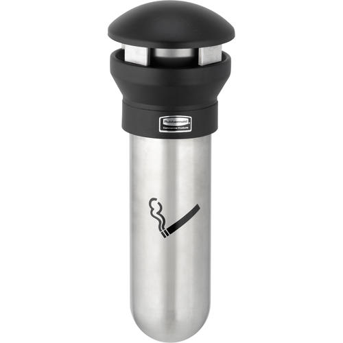 Solutions pour la gestion des m&eacute;gots de cigarettes Infinity, Montage mural, M&eacute;tal, Capacit&eacute; 0,60 gal./0,60 gal. US, Hauteur 18" NTL Industrial