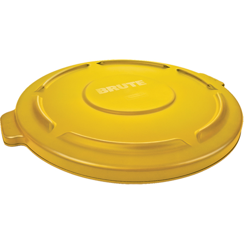 Round Brute&reg; Tops, Flat Lid, Plastic/Polyethylene, Fits Container Size: 22" Dia. NTL Industrial