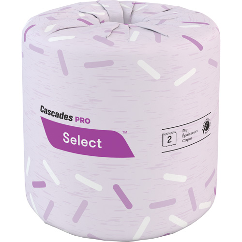 Pro Select&reg; Toilet Paper, 2 Ply, 500 Sheets/Roll, White NTL Industrial