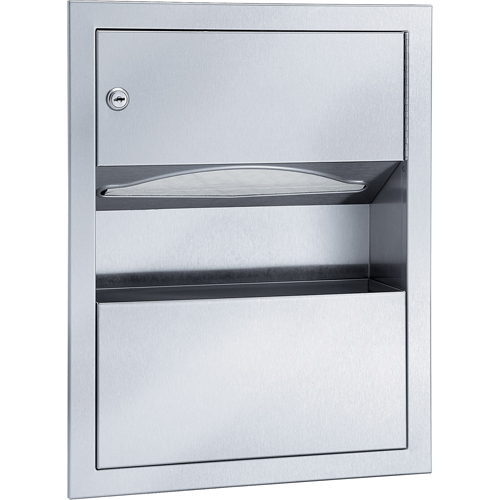 Combinaisons distributeurs d'essuie-mains & poubelle, Manuel, 14" la x 4" p x 28" h NTL Industrial