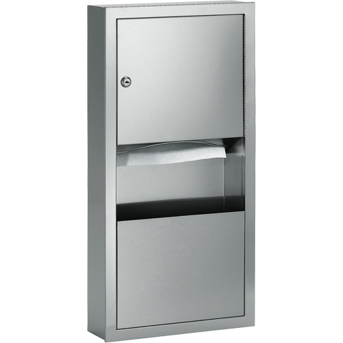 Combinaisons distributeurs d'essuie-mains & poubelle, Manuel, 14" la x 4" p x 28" h NTL Industrial