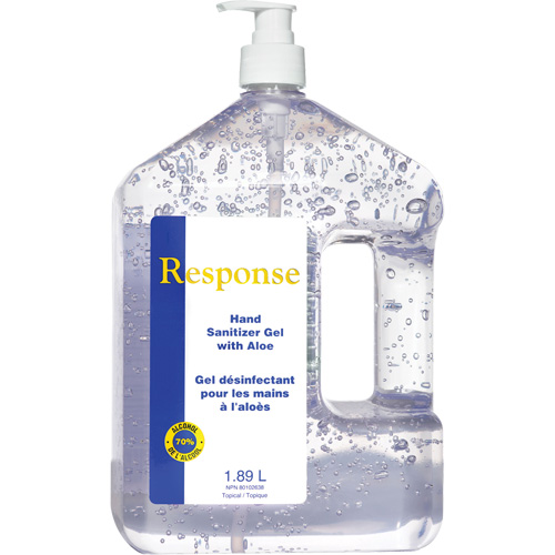 Gel d&eacute;sinfectant pour les mains &agrave; l'alo&egrave;s Response, 1890 ml, Bouteille &agrave; pompe, 70 % alcool NTL Industrial