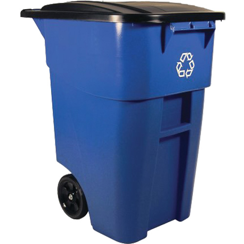 BRUTE&reg; Roll-Out Container, Deskside, Plastic, 50 US gal. NTL Industrial