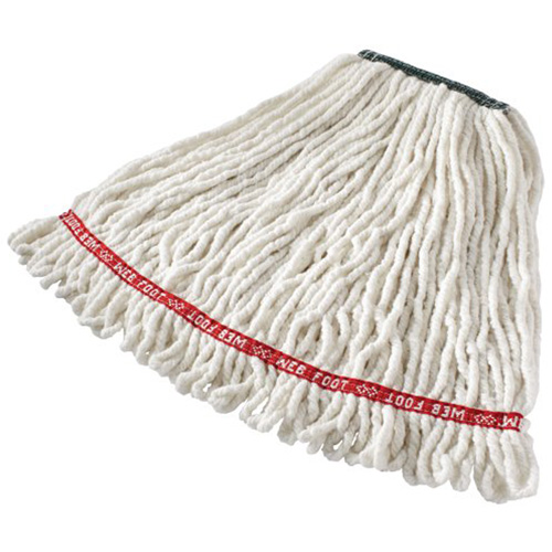 Vadrouille humide Web Foot sans r&eacute;tr&eacute;sissement, Antimicrobien, Fil, 20 oz, Style Boucle NTL Industrial