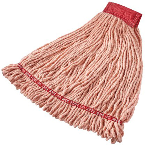 Vadrouille humide Web Foot sans r&eacute;tr&eacute;sissement, Antimicrobien, Fil, 24 oz, Style Boucle NTL Industrial