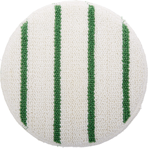 Floor Machine Pad, 19", Cleaning, White NTL Industrial