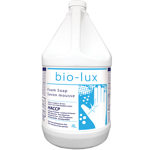 Savon antimicrobien Bio-Lux, Mousse, 4 L, Sans parfum NTL Industrial