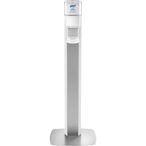 Messenger ES8 Silver Panel Floor Stand with Dispenser NTL Industrial