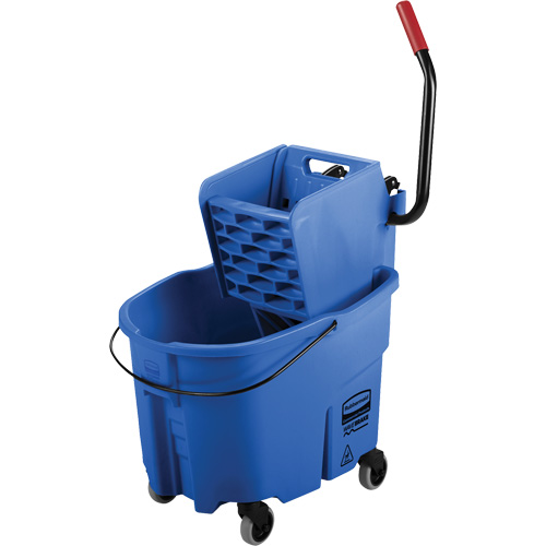 WaveBrake&reg; Mop Bucket & Wringer Combo Pack, Side Press, 8.75 US Gal.(35 Quart), Blue NTL Industrial