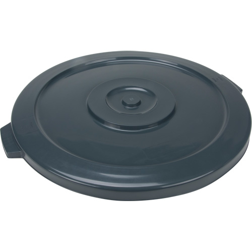 Couvercle pour contenant &agrave; d&eacute;chets, Couvercle plat, Plastique/Poly&eacute;thyl&egrave;ne, Convient aux contenants 24" dia. NTL Industrial