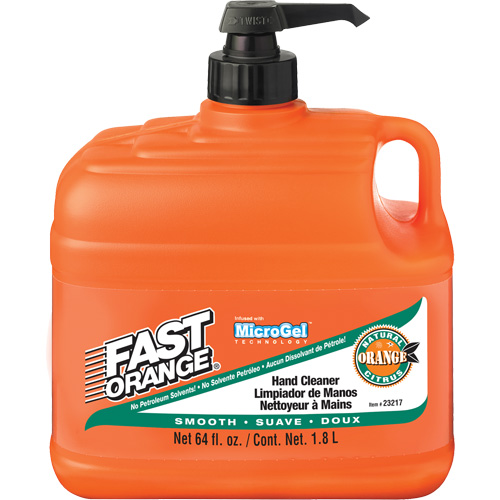 Nettoyant &agrave; mains, Lotion, 1,89 L, Bouteille &agrave; pompe, Orange NTL Industrial
