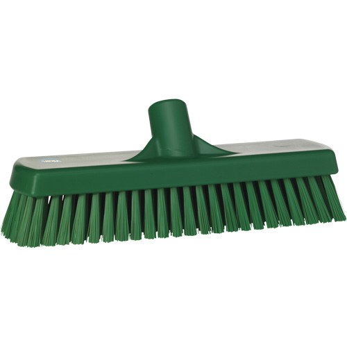 Brosse &agrave; r&eacute;curer pour planchers et murs, Crins Ferme, 12", Polyester, Vert NTL Industrial