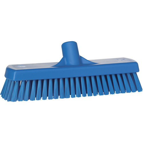 Brosse &agrave; r&eacute;curer pour planchers et murs, Crins Ferme, 12", Polyester, Bleu NTL Industrial