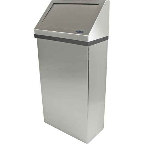 Poubelle murale, Acier inoxydable, 13,2 gal. US NTL Industrial