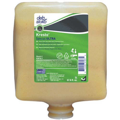 Recharge de nettoyant pour les mains Kresto Special Ultra, P&acirc;te, 2 L, Cartouche en plastique, Fraîcheur NTL Industrial