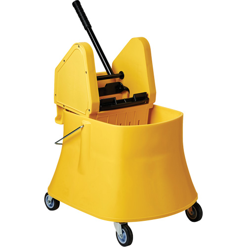 Champ Bucket & Wringer Combo, Down Press, 7.5 US Gal. (30 Quarts), Yellow NTL Industrial