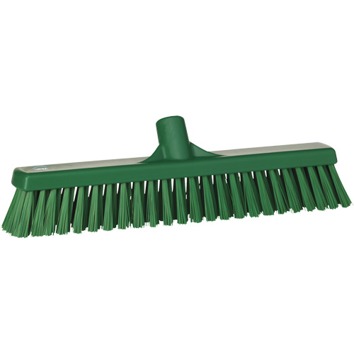 T&ecirc;te de balai-brosse &agrave; soies combin&eacute;es, Crins Cors&eacute;/Fin, 16-1/2", Polyester, Vert NTL Industrial