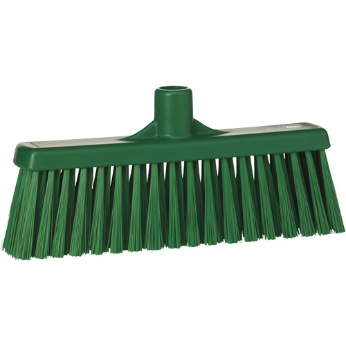 T&ecirc;te de balai droit, Crins Moyen, 12", Polyester, Vert NTL Industrial