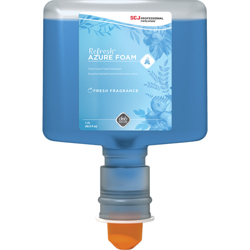 Savon &agrave; mains Refresh Azure, Mousse, 1,2 L, Parfum&eacute; NTL Industrial