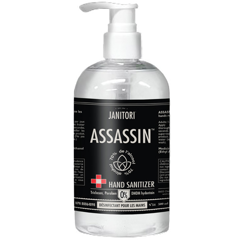 54 Assassin Hand Sanitizer, 500 ml, Pump Bottle, 70% Alcohol NTL Industrial