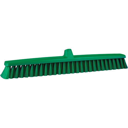 ColorCore Push Broom, Fine Bristles, 24", Polypropylene, Green NTL Industrial