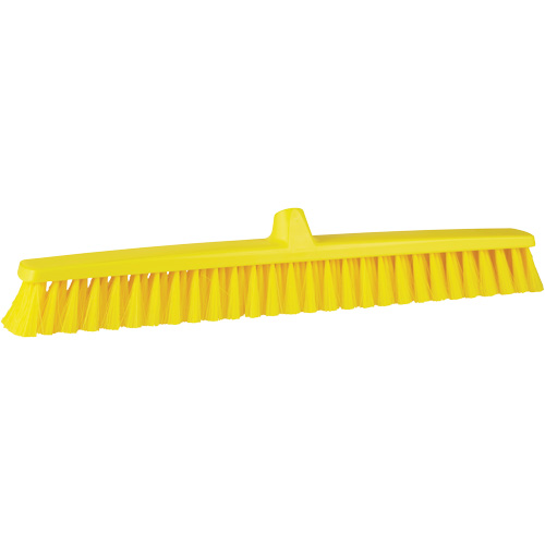 ColorCore Push Broom, Fine Bristles, 24", Polypropylene, Yellow NTL Industrial