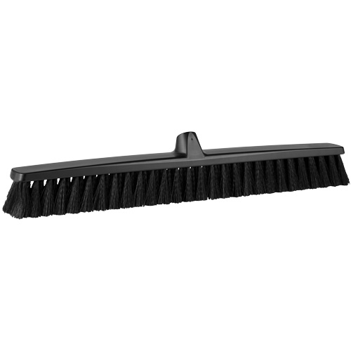 ColorCore Push Broom, Fine Bristles, 24", Polypropylene, Black NTL Industrial