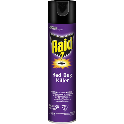 Insecticide pour punaises de lit Raid, 350 g, Canette a&eacute;rosol, &agrave; base de solvant NTL Industrial