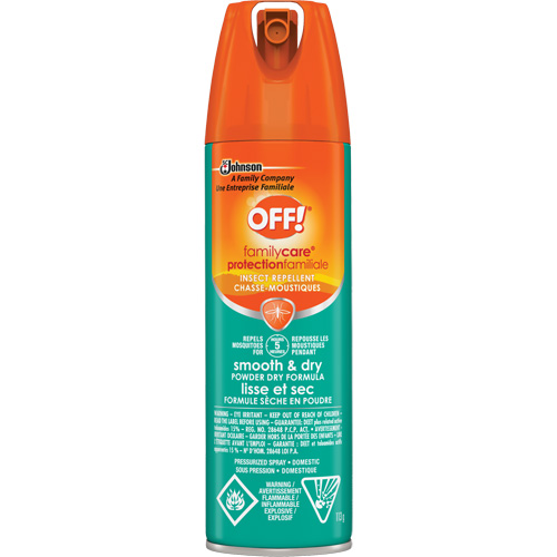 OFF! FamilyCare&reg; Smooth & Dry Insect Repellent, 15% DEET, Aerosol, 113 g NTL Industrial