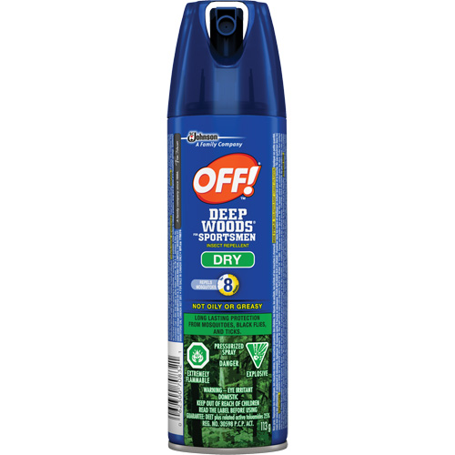 OFF! Deep Woods&reg; for Sportsmen Dry Insect Repellent, 30% DEET, Aerosol, 113 g NTL Industrial
