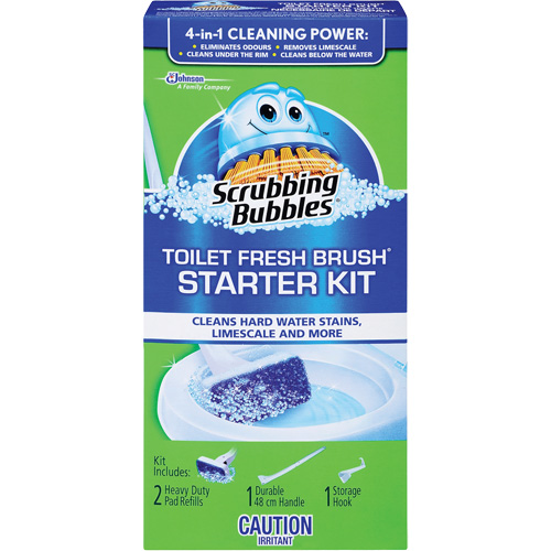 Scrubbing Bubbles&reg; Fresh Brush&reg; Toilet Brush Starter Kit, Refill NTL Industrial