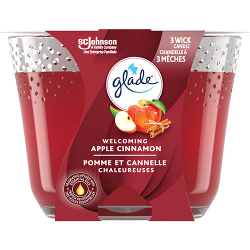 Glade&reg; 3-Wick Candle, Apple Cinnamon NTL Industrial